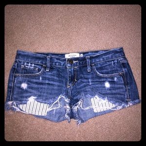 Hollister distressed jean shorts